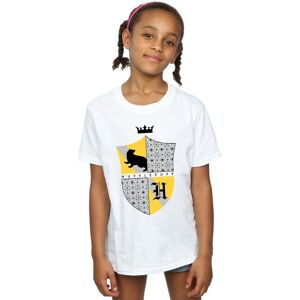 Harry Potter Girl's Hufflepuff Shield Cotton T-Shirt in White Size: 7-8 Years White 7-8 Years Harry Potter Girl's Hufflepuff Shield Cotton T-Shirt in White Size: 7-8 Years White 7-8 Years