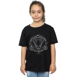 Harry Potter Girl's Slytherin Seal Cotton T-Shirt in Black Size: 12-13 Years Black 12-13 Years Harry Potter Girl's Slytherin Seal Cotton T-Shirt in Black Size: 12-13 Years Black 12-13 Years