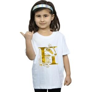 Harry Potter Girl's Hufflepuff Badger Cotton T-Shirt in White Size: 5-6 Years White 5-6 Years Harry Potter Girl's Hufflepuff Badger Cotton T-Shirt in White Size: 5-6 Years White 5-6 Years