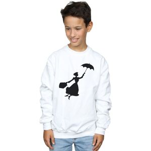 Disney Boy's Mary Poppins Flying Silhouette Sweatshirt in White Size: 5-6 Years White 5-6 Years Disney Boy's Mary Poppins Flying Silhouette Sweatshirt in White Size: 5-6 Years White 5-6 Years