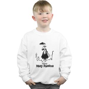 Disney Boy's Mary Poppins Rooftop Landing Sweatshirt in White Size: 5-6 Years White 5-6 Years Disney Boy's Mary Poppins Rooftop Landing Sweatshirt in White Size: 5-6 Years White 5-6 Years