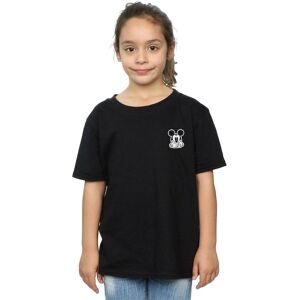 Disney Girl's Mickey Mouse Dont Speak Breast Print Cotton T-Shirt in Black Size: 9 Years Black 9 Years Disney Girl's Mickey Mouse Dont Speak Breast Print Cotton T-Shirt in Black Size: 9 Years Black 9 Years
