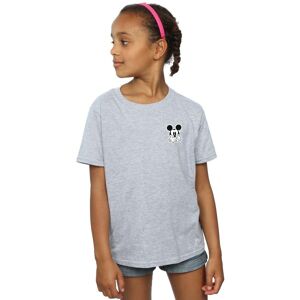 Disney Girl's Mickey Mouse Dont Speak Breast Print Cotton T-Shirt in Grey Size: 5-6 Years Grey 5-6 Years Disney Girl's Mickey Mouse Dont Speak Breast Print Cotton T-Shirt in Grey Size: 5-6 Years Grey 5-6 Years