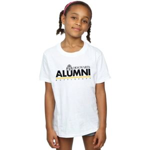 Harry Potter Girl's Hogwarts Alumni Hufflepuff Cotton T-Shirt in White Size: 5-6 Years White 5-6 Years Harry Potter Girl's Hogwarts Alumni Hufflepuff Cotton T-Shirt in White Size: 5-6 Years White 5-6 Years