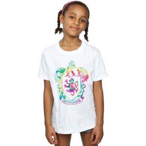 Harry Potter Girl's Gryffindor Crest Tie Dye Infill Cotton T-Shirt in White Size: 5-6 Years White 5-6 Years Harry Potter Girl's Gryffindor Crest Tie Dye Infill Cotton T-Shirt in White Size: 5-6 Years White 5-6 Years