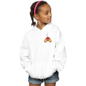 Disney Girl's Mickey Mouse Backside Breast Print Hoodie in White Size: 12-13 Years White 12-13 Years Disney Girl's Mickey Mouse Backside Breast Print Hoodie in White Size: 12-13 Years White 12-13 Years