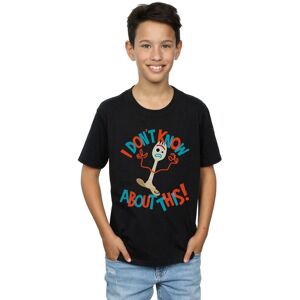 Disney Boy's Toy Story 4 Forky I Dont Know About This T-Shirt in Black Size: 3-4 Years Black 3-4 Years Disney Boy's Toy Story 4 Forky I Dont Know About This T-Shirt in Black Size: 3-4 Years Black 3-4 Years