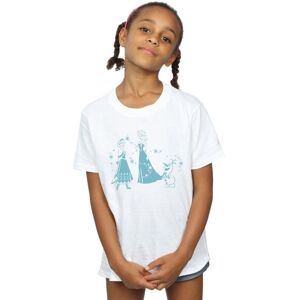 Disney Girl's Frozen Magic Snowflakes Cotton T-Shirt in White Size: 12-13 Years White 12-13 Years Disney Girl's Frozen Magic Snowflakes Cotton T-Shirt in White Size: 12-13 Years White 12-13 Years
