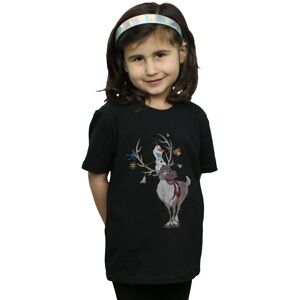 Disney Girl's Frozen Sven & Olaf Christmas Ornaments Cotton T-Shirt in Black Size: 12-13 Years Black 12-13 Years Disney Girl's Frozen Sven & Olaf Christmas Ornaments Cotton T-Shirt in Black Size: 12-13 Years Black 12-13 Years
