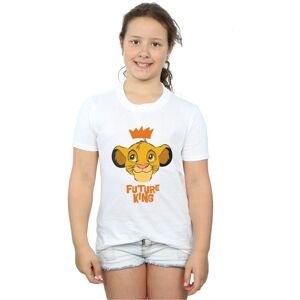 Disney Girl's The Lion King Simba Future King Cotton T-Shirt in White Size: 3-4 Years White 3-4 Years Disney Girl's The Lion King Simba Future King Cotton T-Shirt in White Size: 3-4 Years White 3-4 Years