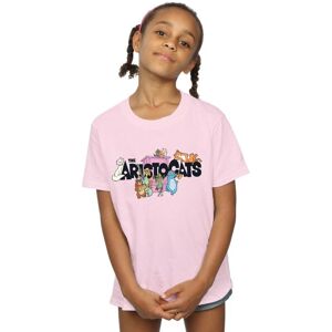 Disney Girl's Aristocats Logo Cotton T-Shirt in Baby Pink Size: 5-6 Years Baby Pink 5-6 Years Disney Girl's Aristocats Logo Cotton T-Shirt in Baby Pink Size: 5-6 Years Baby Pink 5-6 Years