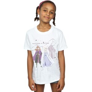 Disney Girl's Frozen 2 Elsa Anna Better Together Cotton T-Shirt in White Size: 3-4 Years White 3-4 Years Disney Girl's Frozen 2 Elsa Anna Better Together Cotton T-Shirt in White Size: 3-4 Years White 3-4 Years