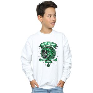 Harry Potter Boy's Slytherin Toon Crest Sweatshirt in White Size: 12-13 Years White 12-13 Years Harry Potter Boy's Slytherin Toon Crest Sweatshirt in White Size: 12-13 Years White 12-13 Years