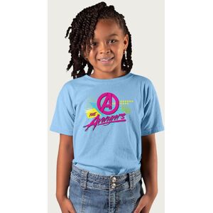 Marvel The Avengers Retro Distressed 80s Style T-Shirt in Light Blue Size: 9-11 Years Light Blue 9-11 Years Marvel The Avengers Retro Distressed 80s Style T-Shirt in Light Blue Size: 9-11 Years Light Blue 9-11 Years