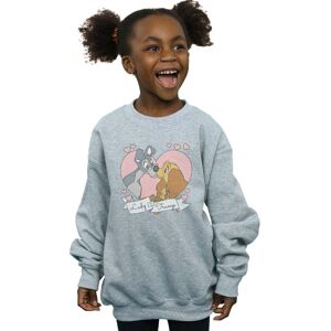 Disney Girl's Lady & The Tramp Love Sweatshirt in Grey Size: 5-6 Years Grey 5-6 Years Disney Girl's Lady & The Tramp Love Sweatshirt in Grey Size: 5-6 Years Grey 5-6 Years