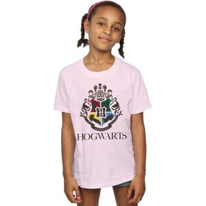 Harry Potter Girl's Hogwarts Crest Cotton T-Shirt in Baby Pink Size: 7-8 Years Baby Pink 7-8 Years Harry Potter Girl's Hogwarts Crest Cotton T-Shirt in Baby Pink Size: 7-8 Years Baby Pink 7-8 Years