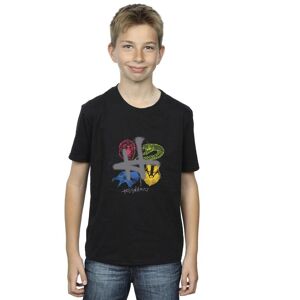 Harry Potter Boy's Emblems H Spray T-Shirt in Black Size: 12-13 Years Black 12-13 Years Harry Potter Boy's Emblems H Spray T-Shirt in Black Size: 12-13 Years Black 12-13 Years