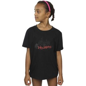 Harry Potter Girl's Hogwarts Castle Spray Cotton T-Shirt in Black Size: 5-6 Years Black 5-6 Years Harry Potter Girl's Hogwarts Castle Spray Cotton T-Shirt in Black Size: 5-6 Years Black 5-6 Years