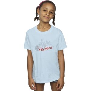 Harry Potter Girl's Hogwarts Castle Spray Cotton T-Shirt in Baby Blue Size: 3-4 Years Baby Blue 3-4 Years Harry Potter Girl's Hogwarts Castle Spray Cotton T-Shirt in Baby Blue Size: 3-4 Years Baby Blue 3-4 Years