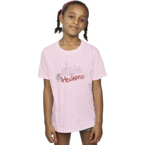 Harry Potter Girl's Hogwarts Castle Spray Cotton T-Shirt in Baby Pink Size: 12-13 Years Baby Pink 12-13 Years Harry Potter Girl's Hogwarts Castle Spray Cotton T-Shirt in Baby Pink Size: 12-13 Years Baby Pink 12-13 Years