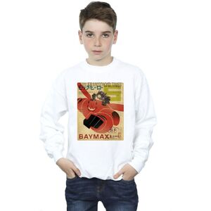 Disney Boy's Big Hero 6 Baymax Flying Baymax Newspaper Sweatshirt in White Size: 3-4 Years White 3-4 Years Disney Boy's Big Hero 6 Baymax Flying Baymax Newspaper Sweatshirt in White Size: 3-4 Years White 3-4 Years