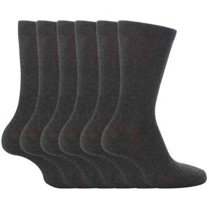 Sock Snob Men's 6 Pack Plain Soft Solid Coloured Cotton Socks in Grey Size: 9-12 Grey 9-12 Sock Snob Men's 6 Pack Plain Soft Solid Coloured Cotton Socks in Grey Size: 9-12 Grey 9-12