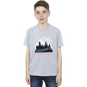 Harry Potter Boy's Hogwarts Christmas T-Shirt in Grey Size: 3-4 Years Grey 3-4 Years Harry Potter Boy's Hogwarts Christmas T-Shirt in Grey Size: 3-4 Years Grey 3-4 Years