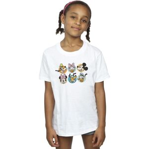 Disney Girl's Mickey Mouse & Friends Faces Cotton T-Shirt in White Size: 12-13 Years White 12-13 Years Disney Girl's Mickey Mouse & Friends Faces Cotton T-Shirt in White Size: 12-13 Years White 12-13 Years