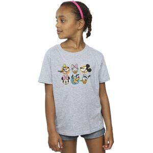 Disney Girl's Mickey Mouse & Friends Faces Cotton T-Shirt in Grey Size: 12-13 Years Grey 12-13 Years Disney Girl's Mickey Mouse & Friends Faces Cotton T-Shirt in Grey Size: 12-13 Years Grey 12-13 Years