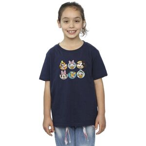 Disney Girl's Mickey Mouse & Friends Faces Cotton T-Shirt in Navy Size: 12-13 Years Navy 12-13 Years Disney Girl's Mickey Mouse & Friends Faces Cotton T-Shirt in Navy Size: 12-13 Years Navy 12-13 Years