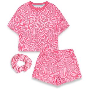 Barbie Girl's Short Sleeve Short Leg Pyjama Set Girls Pink AOP Size: 9-10 Years Pink 9-10 Years Barbie Girl's Short Sleeve Short Leg Pyjama Set Girls Pink AOP Size: 9-10 Years Pink 9-10 Years