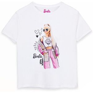 Barbie Girl's Kids Short Sleeved T-Shirt (Girls White) in White Size: 5-6 Years White 5-6 Years Barbie Girl's Kids Short Sleeved T-Shirt (Girls White) in White Size: 5-6 Years White 5-6 Years