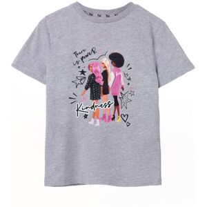 Barbie Girl's Kids Short Sleeved T-Shirt (Girls Grey Marl) Size: 7-8 Years Grey 7-8 Years Barbie Girl's Kids Short Sleeved T-Shirt (Girls Grey Marl) Size: 7-8 Years Grey 7-8 Years
