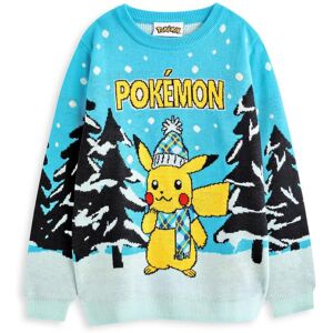 Pokemon Boy's Christmas Jumper Boys Blue Official Merch Size: 13-14 Years Blue 13-14 Years Pokemon Boy's Christmas Jumper Boys Blue Official Merch Size: 13-14 Years Blue 13-14 Years
