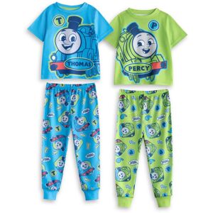 Thomas & Friends Boy's Multi-Pack of 2 Short Sleeve Long Leg Pyjama Set (Kids Multicoloured) Size: 3-4 Years Multicolor 3-4 Years Thomas & Friends Boy's Multi-Pack of 2 Short Sleeve Long Leg Pyjama Set (Kids Multicoloured) Size: 3-4 Years Multicolor 3-4 Years