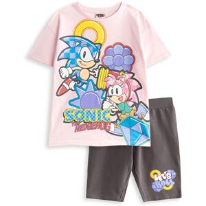 Sonic the Hedgehog Girl's T-Shirt & Shorts Set (Kids Pink) in Pink Size: 7-8 Years Pink 7-8 Years Sonic the Hedgehog Girl's T-Shirt & Shorts Set (Kids Pink) in Pink Size: 7-8 Years Pink 7-8 Years
