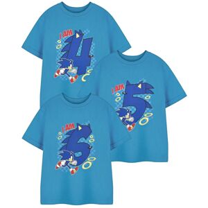 Sonic the Hedgehog Boy's Kids Short Sleeved T-Shirt (Boys Blue) in Blue Size: 3-4 Years Blue 3-4 Years Sonic the Hedgehog Boy's Kids Short Sleeved T-Shirt (Boys Blue) in Blue Size: 3-4 Years Blue 3-4 Years