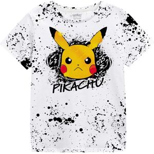 Pokemon White/Black/Yellow Pikachu Splattered T-Shirt - Kids Pokemon White/Black/Yellow Pikachu Splattered T-Shirt - Kids