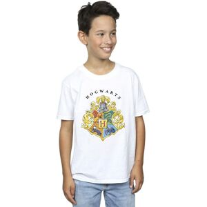 Harry Potter Boy's Hogwarts School Emblem T-Shirt in White Size: 9 Years White 9 Years Harry Potter Boy's Hogwarts School Emblem T-Shirt in White Size: 9 Years White 9 Years