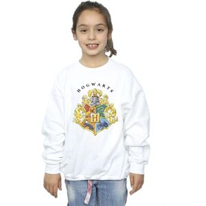 Harry Potter Girl's Hogwarts School Emblem Sweatshirt in White Size: 12-13 Years White 12-13 Years Harry Potter Girl's Hogwarts School Emblem Sweatshirt in White Size: 12-13 Years White 12-13 Years