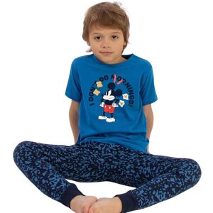 Disney Boy's I Don´t Do Mornings Mickey Mouse Camo Short-Sleeved Long Pyjama Set in Blue Size: 5-6 Years Blue 5-6 Years Disney Boy's I Don´t Do Mornings Mickey Mouse Camo Short-Sleeved Long Pyjama Set in Blue Size: 5-6 Years Blue 5-6 Years