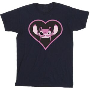 Lilo & Stitch Boy's Angel Heart Cotton T-Shirt in Navy Size: 12-13 Years Navy 12-13 Years Lilo & Stitch Boy's Angel Heart Cotton T-Shirt in Navy Size: 12-13 Years Navy 12-13 Years