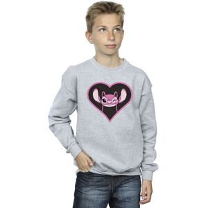 Lilo & Stitch Boy's Angel Heart Sweatshirt in Grey Size: 9 Years Grey 9 Years Lilo & Stitch Boy's Angel Heart Sweatshirt in Grey Size: 9 Years Grey 9 Years