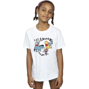 Winnie The Pooh Girl's Let The Adventure Begin Cotton T-Shirt in White Size: 12-13 Years White 12-13 Years Winnie The Pooh Girl's Let The Adventure Begin Cotton T-Shirt in White Size: 12-13 Years White 12-13 Years