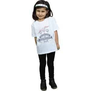Harry Potter Girl's Quidditch At Hogwarts Cotton T-Shirt in White Size: 5-6 Years White 5-6 Years Harry Potter Girl's Quidditch At Hogwarts Cotton T-Shirt in White Size: 5-6 Years White 5-6 Years