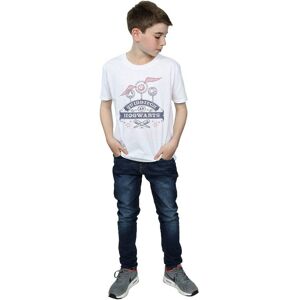 Harry Potter Boy's Quidditch At Hogwarts Cotton T-Shirt in White Size: 9 Years White 9 Years Harry Potter Boy's Quidditch At Hogwarts Cotton T-Shirt in White Size: 9 Years White 9 Years