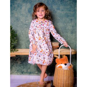Fox In A Box Girl's Forest Friends Cotton Three Quarter Sleeved Nightie Size: 3-4 Years Multicolor 3-4 Years Fox In A Box Girl's Forest Friends Cotton Three Quarter Sleeved Nightie Size: 3-4 Years Multicolor 3-4 Years