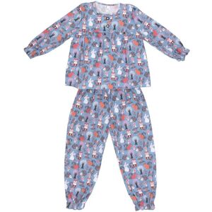 Fox In A Box Girl's Twilight Woodland Cotton Trouser Pyjama Set in Blue Size: 5-6 Years Blue 5-6 Years Fox In A Box Girl's Twilight Woodland Cotton Trouser Pyjama Set in Blue Size: 5-6 Years Blue 5-6 Years