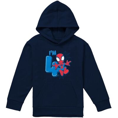 Marvel Spiderman Cute Spidey Birthday 4 Youth Kids Pull-Over Hoodie, Navy Size: 12-13 Years Navy 12-13 Years Marvel Spiderman Cute Spidey Birthday 4 Youth Kids Pull-Over Hoodie, Navy Size: 12-13 Years Navy 12-13 Years