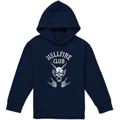 Stranger Things Hellfire Club Bones Youth Kids Pull-Over Hoodie, Navy Size: 12-13 Years Navy 12-13 Years Stranger Things Hellfire Club Bones Youth Kids Pull-Over Hoodie, Navy Size: 12-13 Years Navy 12-13 Years